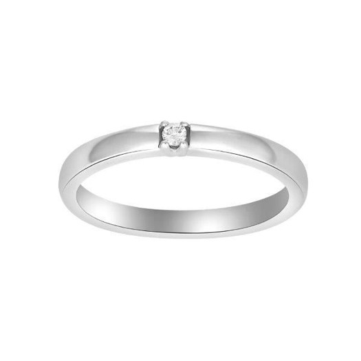 Siersbøl Heart alliancering i 14 kt hvidguld med 1-5 sten x 0,03 ct